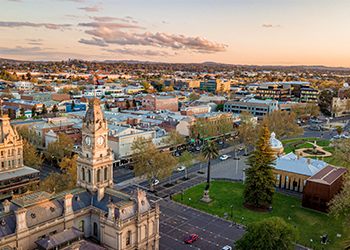 An aerial view of the Greater City of Bendigo