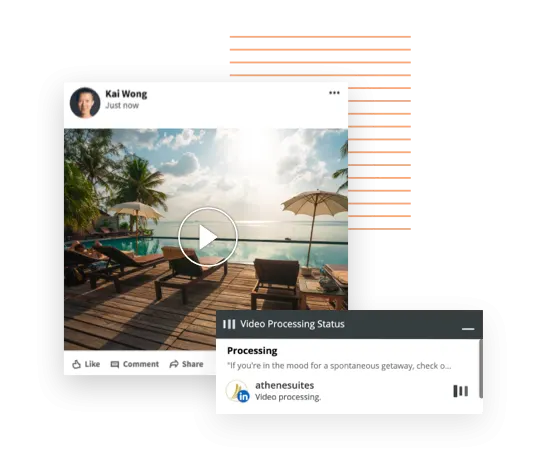 a screenshot of posting LinkedIn video