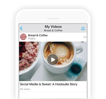 An iPhone showing a social media post from Bread & Coffee